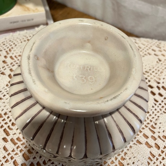 ❣️ RUMRILL 339 VINTAGE COVERED JAR – OFF-WHITE & RED-BROWN CERAMIC - Picture 12 of 16